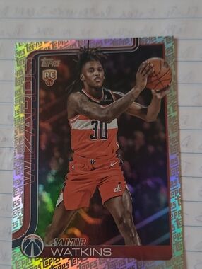 Topps 2025 Jamir Watkins Washington Wizards Topps Foil Pattern